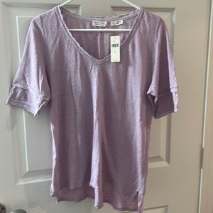 Short sleeve linen sweater